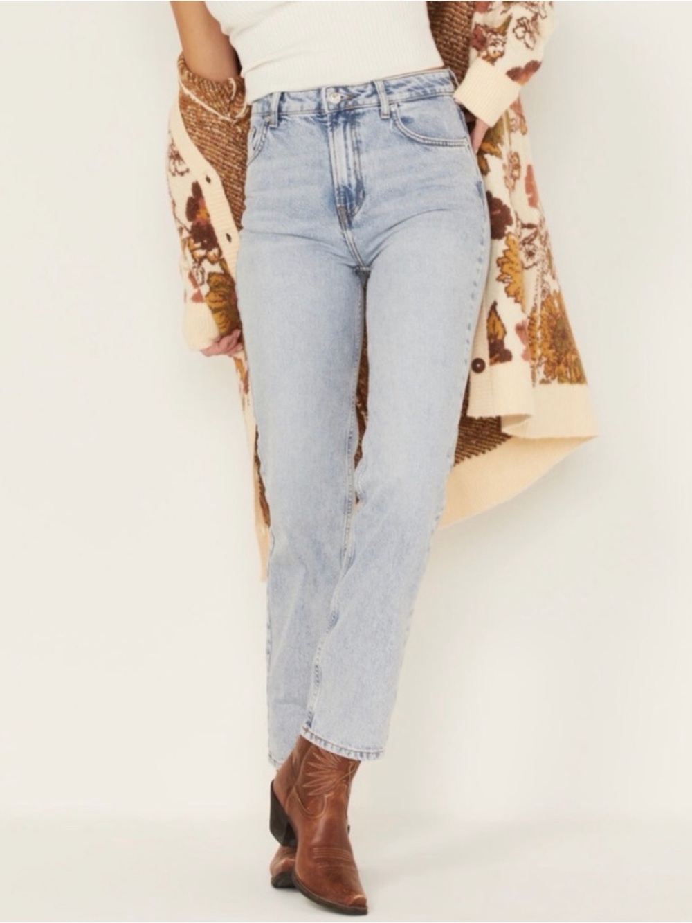 Free People / We The Free Pacifica high rise slim straight leg jean size 28